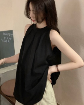 Loose sling refreshing tops sleeveless simple vest