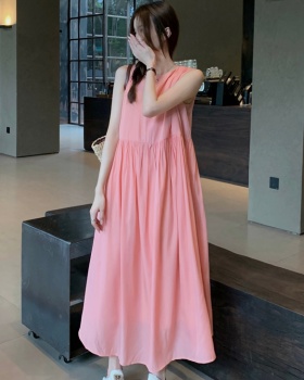 Sweet loose sleeveless dress pullover dress for women