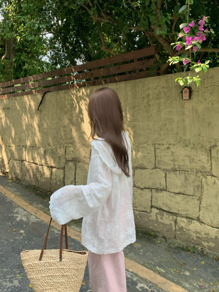 Hooded Korean style cardigan long sleeve tops for women