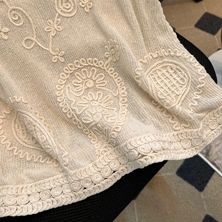 Knitted France style tops halter sling vest for women