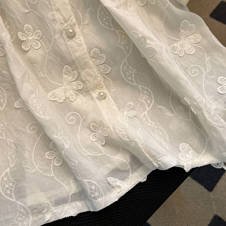 Summer short sleeve tops chanelstyle France style small shirt