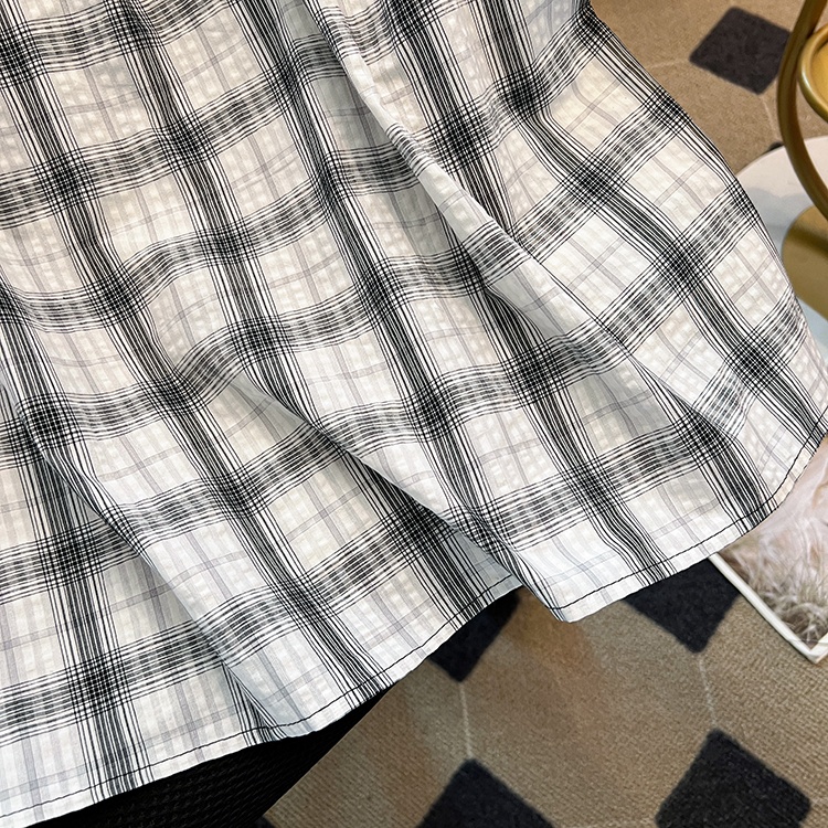 Show young plaid doll shirt sleeveless vest for women