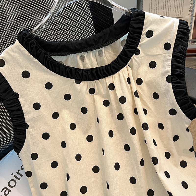Lace summer tops all-match Korean style shirt for women