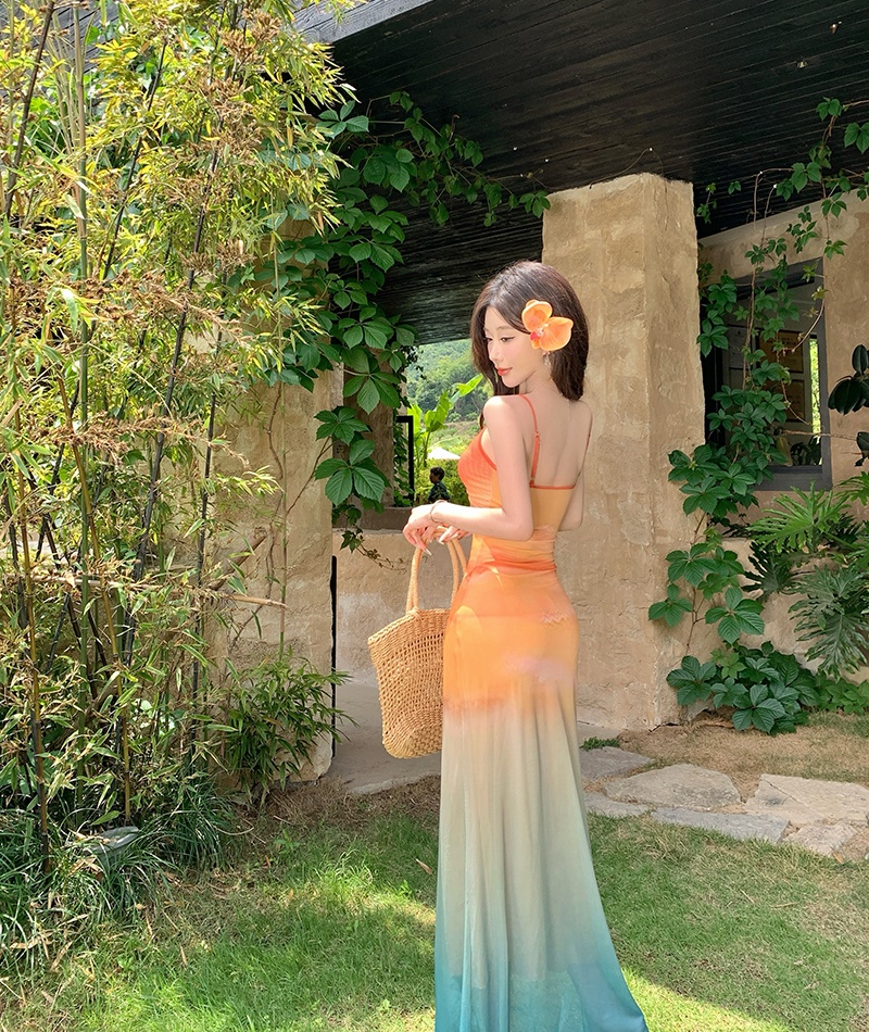 Inside the ride knitted sling dress for women