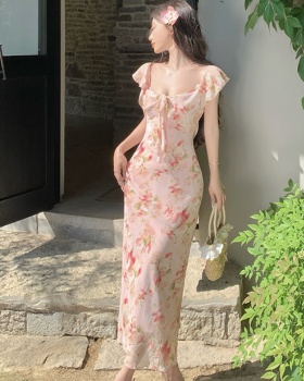 Enticement lotus leaf collar slim was white sexy dress