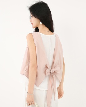 Loose summer tops sleeveless niche vest for women