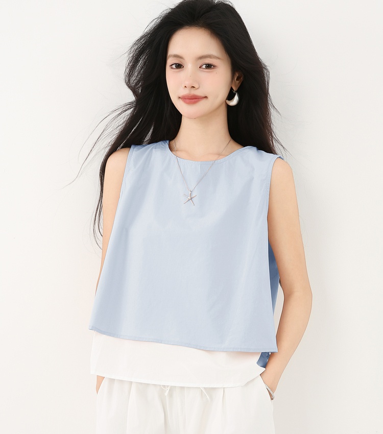 Loose summer tops sleeveless niche vest for women
