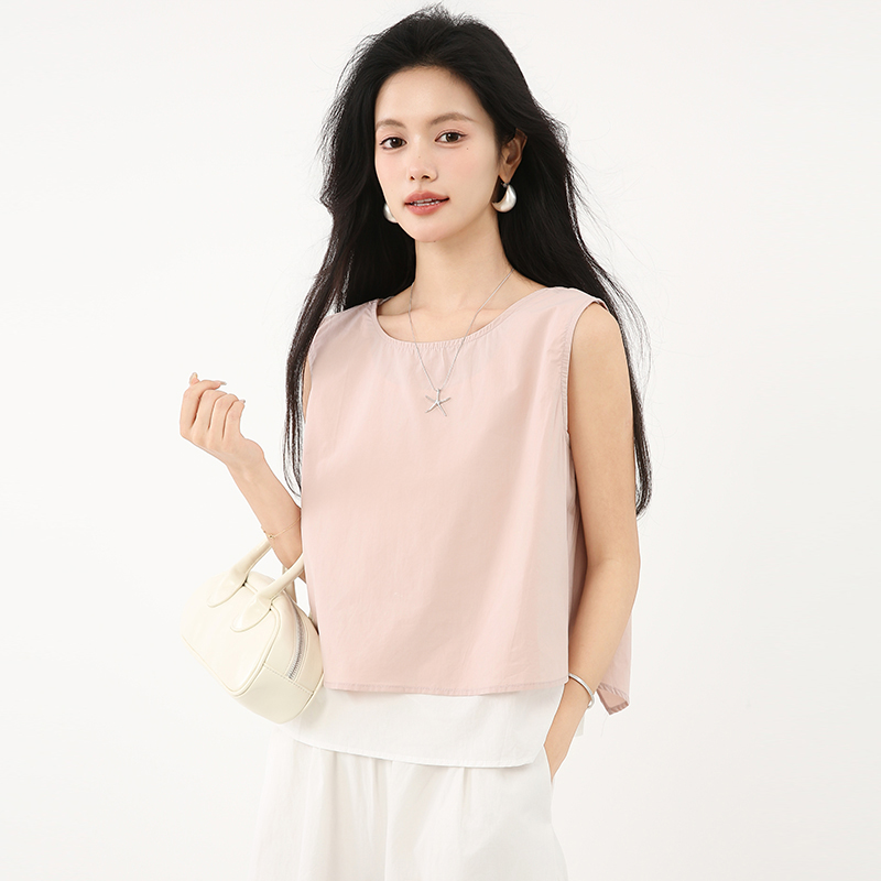 Loose summer tops sleeveless niche vest for women