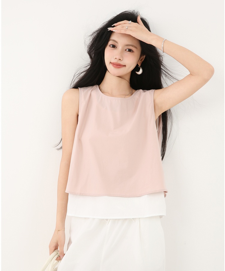 Loose summer tops sleeveless niche vest for women