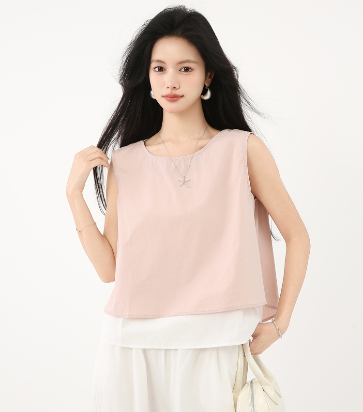 Loose summer tops sleeveless niche vest for women