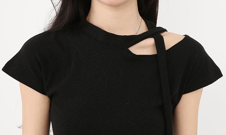 Temperament summer T-shirt streamer tops
