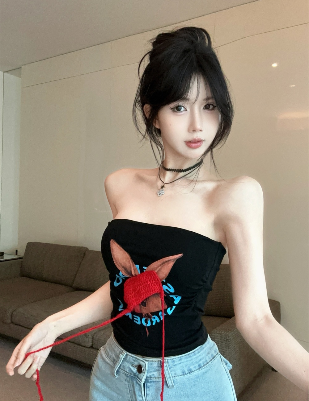 Enticement with chest pad hat printing wrapped chest tops