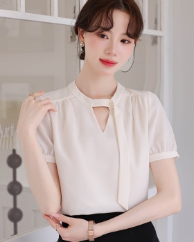 Short sleeve summer fashion tops all-match Western style shirt