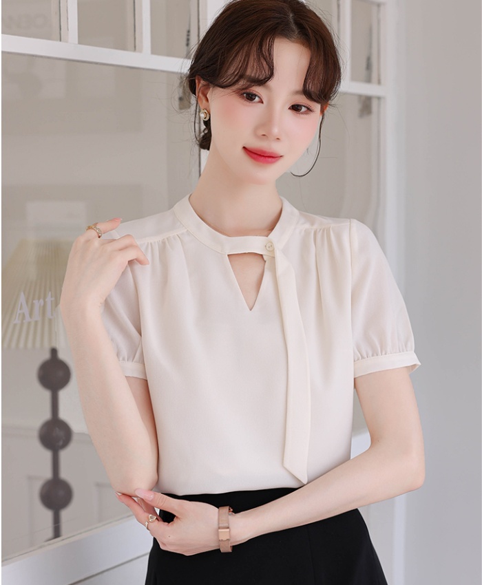 Short sleeve summer fashion tops all-match Western style shirt