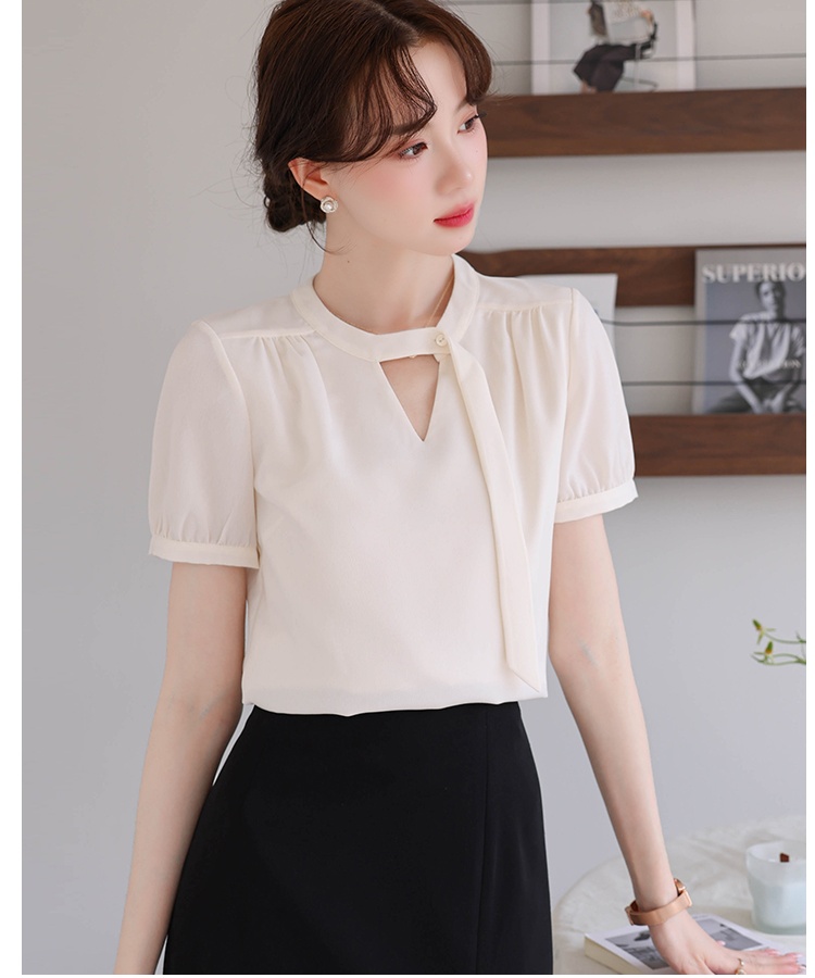 Short sleeve summer fashion tops all-match Western style shirt