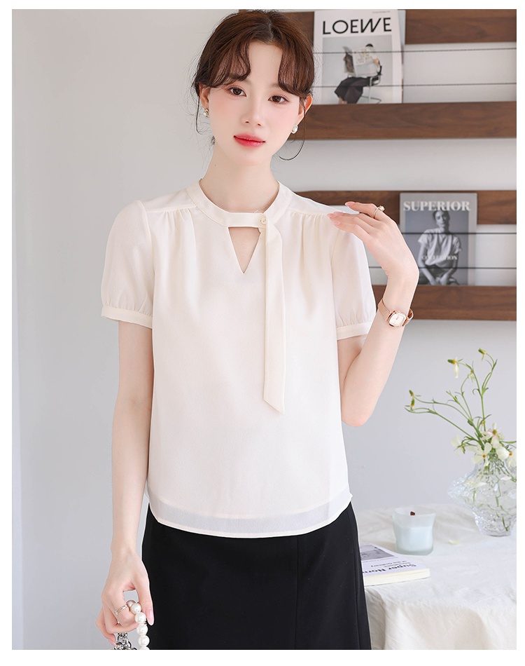 Short sleeve summer fashion tops all-match Western style shirt