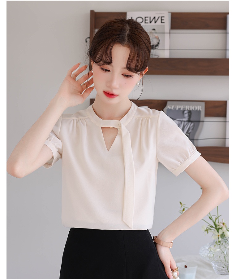 Short sleeve summer fashion tops all-match Western style shirt