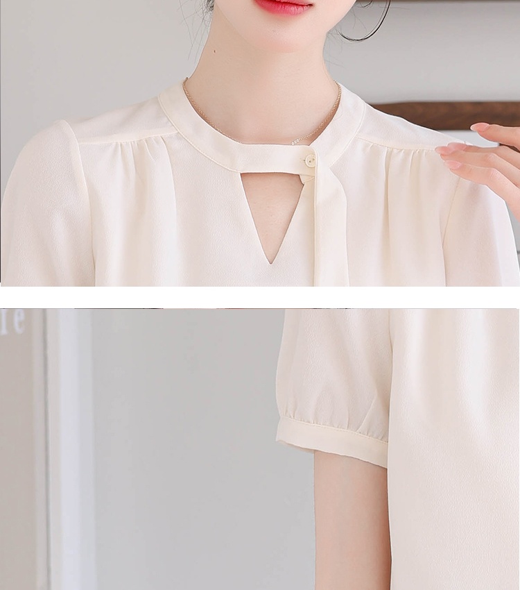 Short sleeve summer fashion tops all-match Western style shirt
