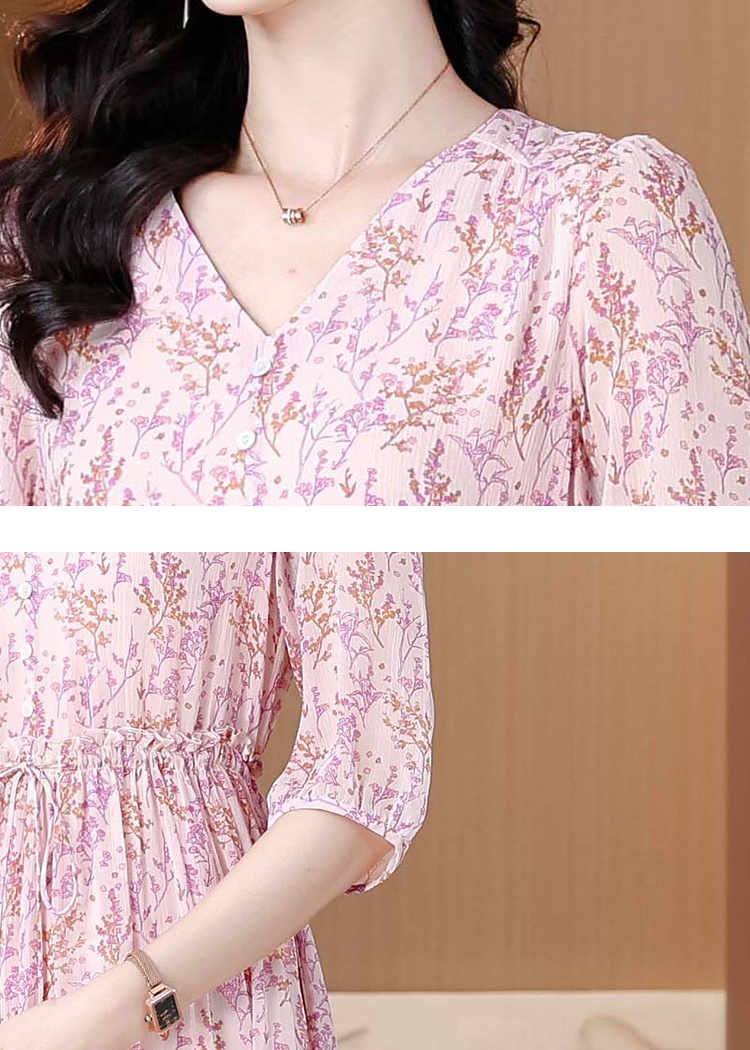 Spring and summer real silk dress