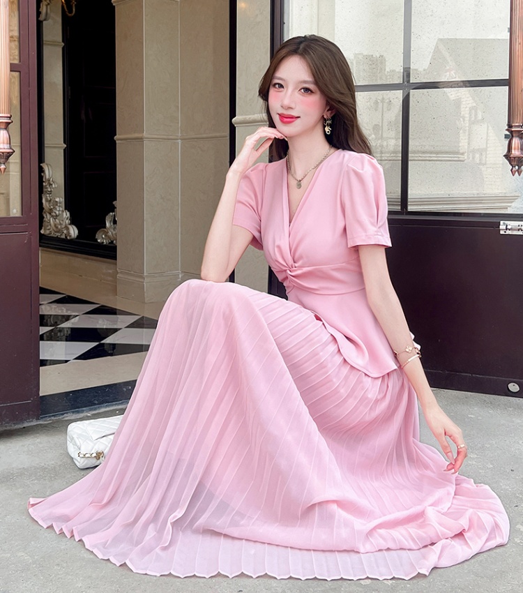 Fashion tops summer long skirt 2pcs set