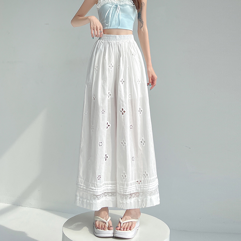 Slim wide leg pants drape casual pants for women