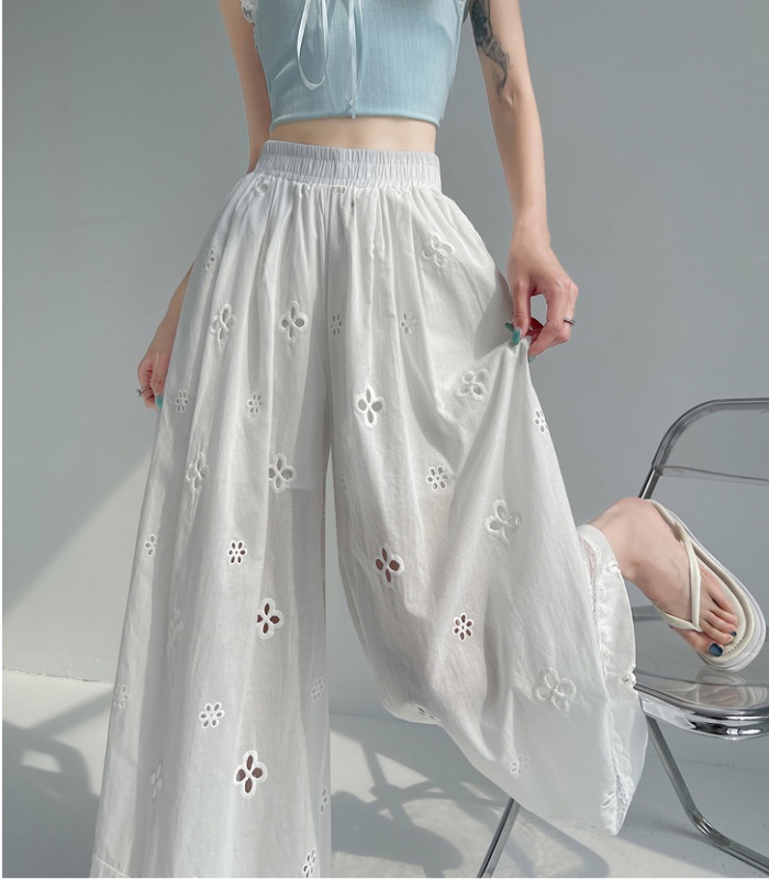 Slim wide leg pants drape casual pants for women