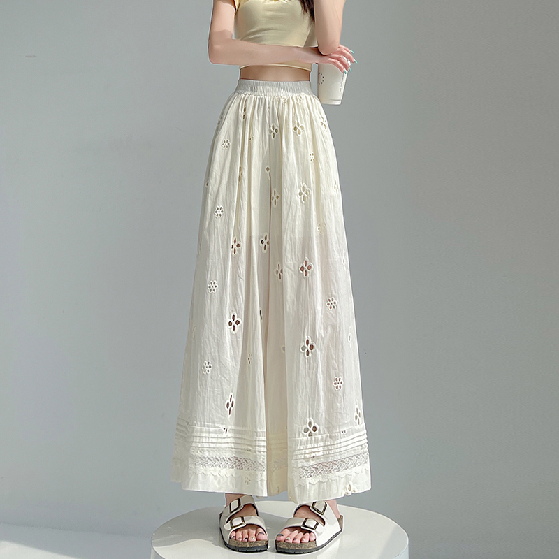 Slim wide leg pants drape casual pants for women