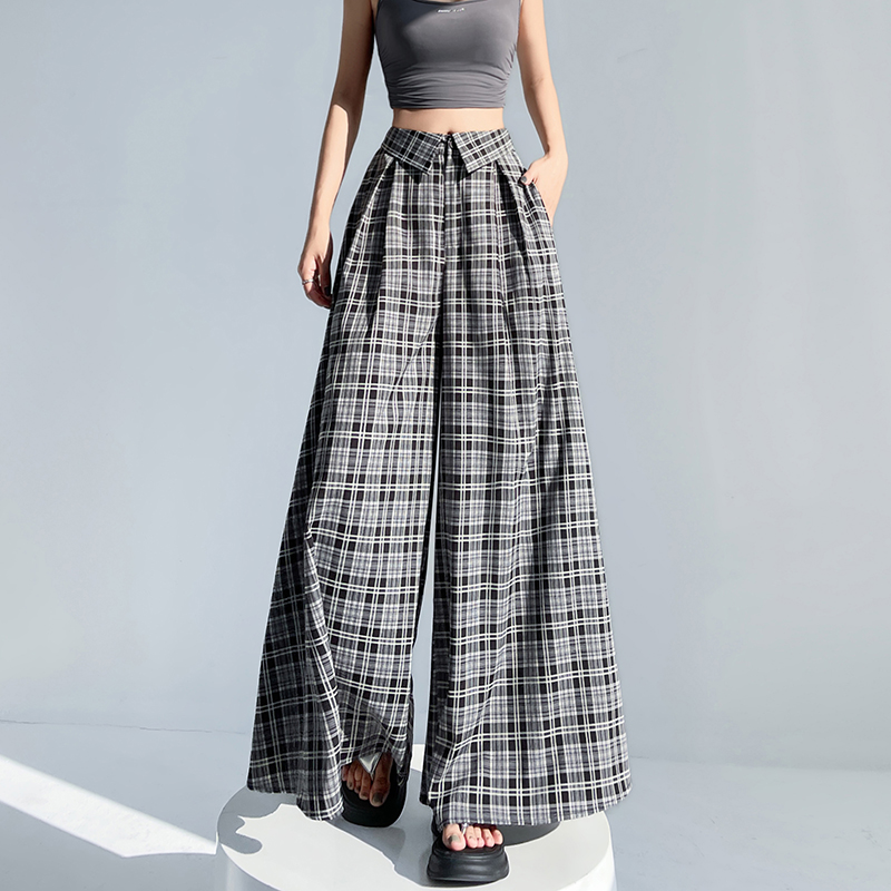 Casual wide leg pants loose suit pants for women
