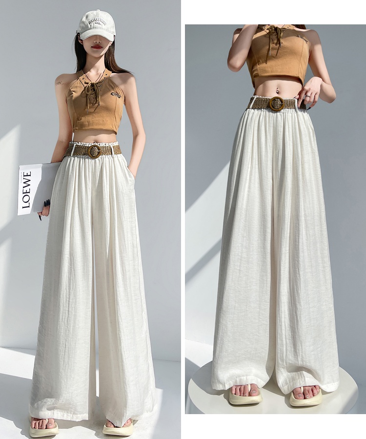 Casual lazy pants high waist wide leg pants for women