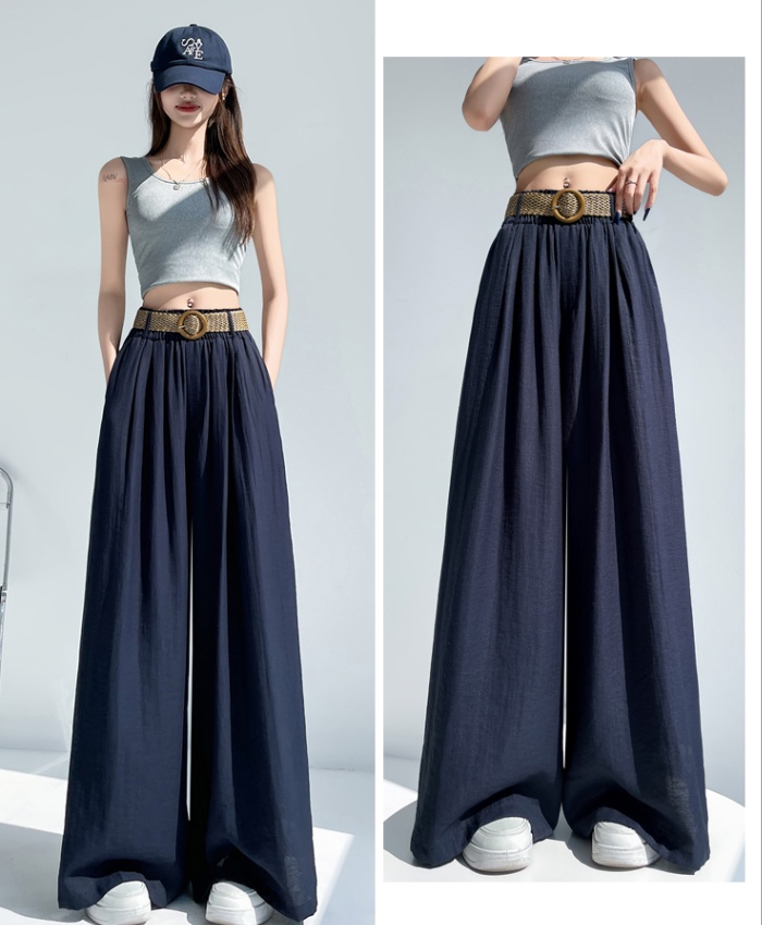 Casual lazy pants high waist wide leg pants for women