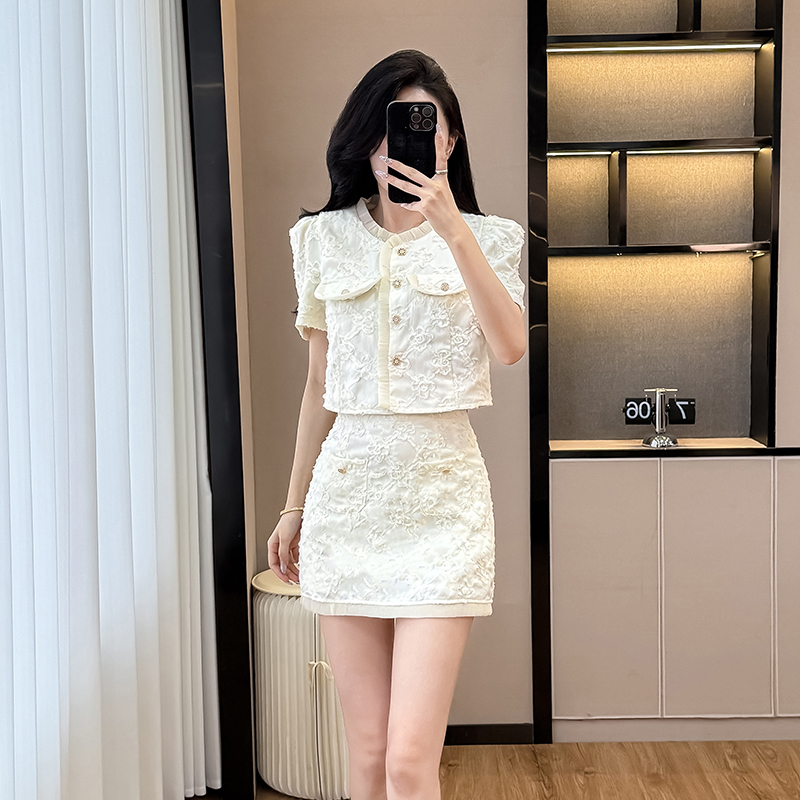 Summer France style skirt 2pcs set for women