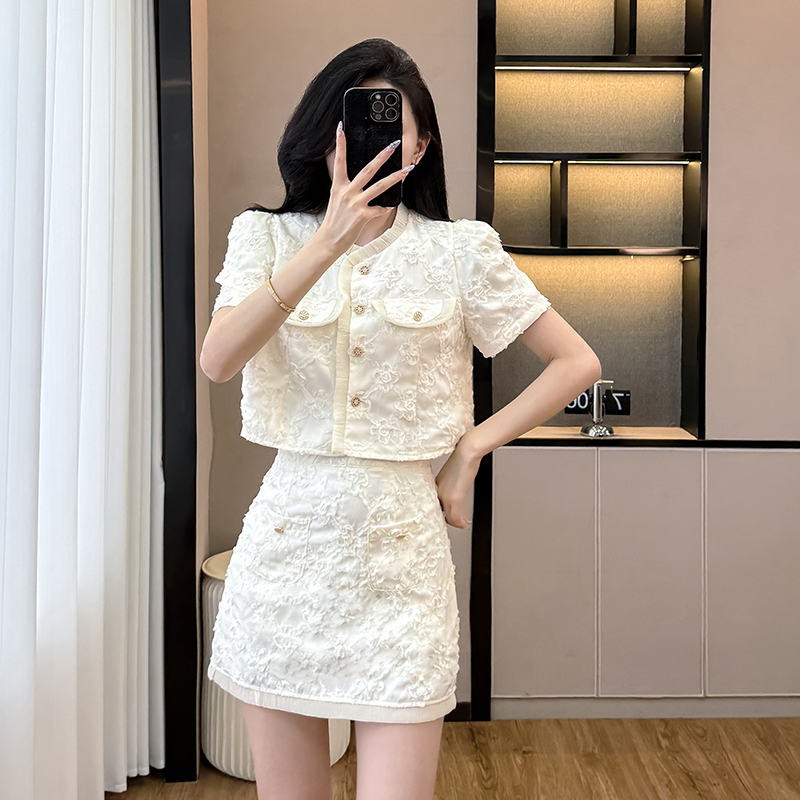 Summer France style skirt 2pcs set for women