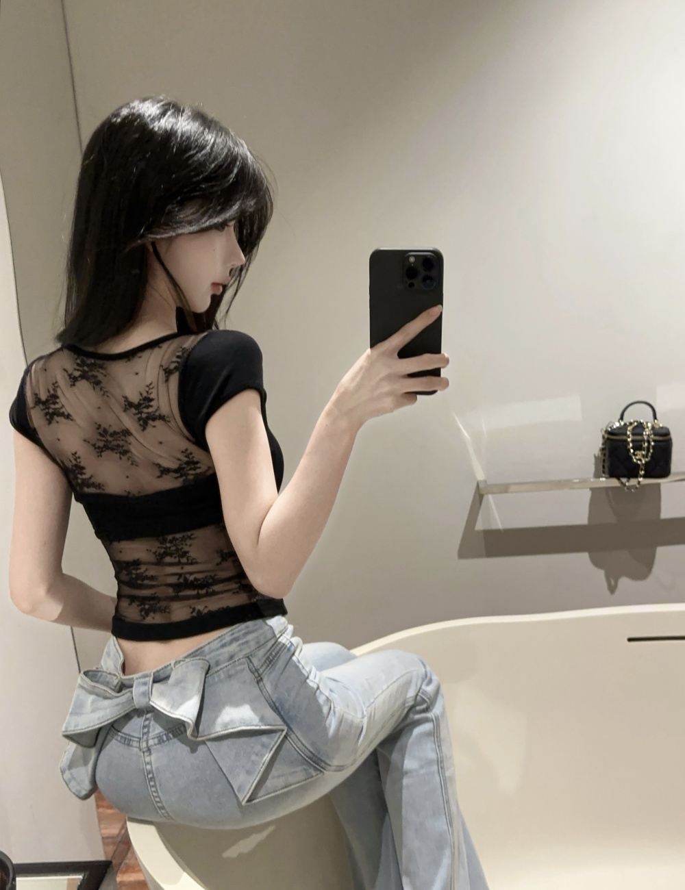 Summer spicegirl patterns tops splice lace T-shirt for women