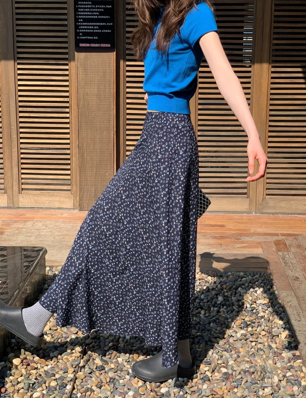 A-line summer long dress splice skirt for women