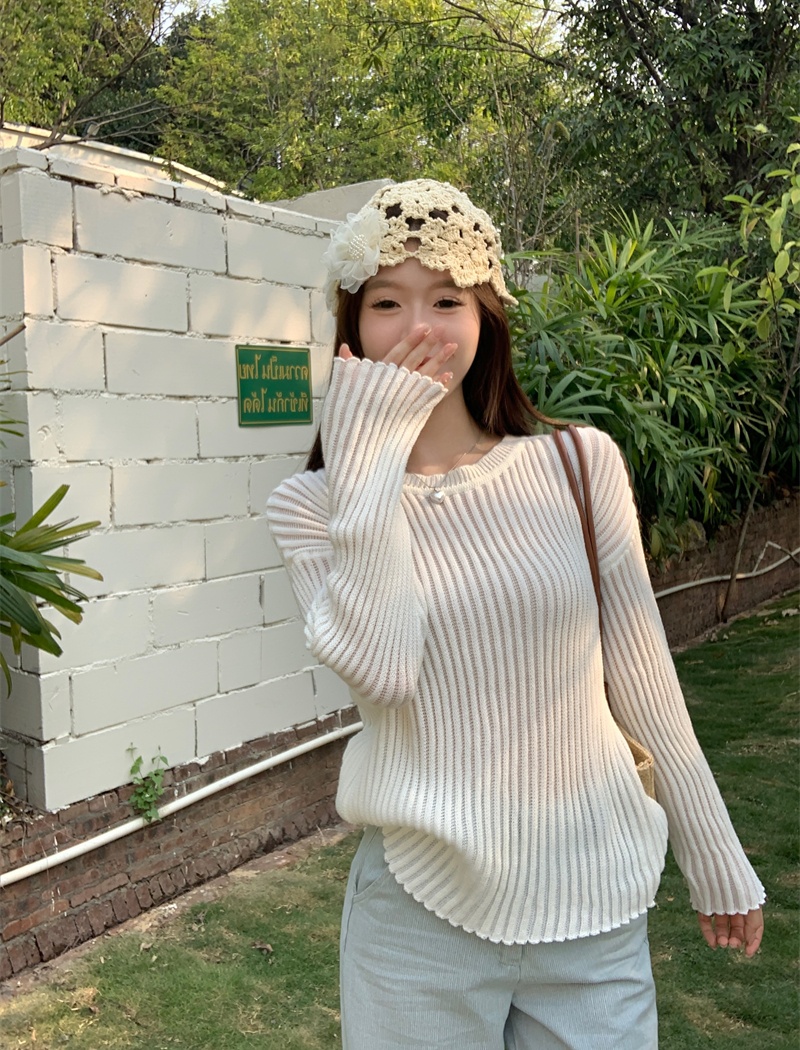 Spring smock Korean style T-shirt for women