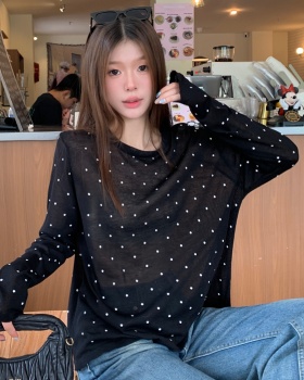Polka dot thin sunscreen T-shirt summer long sleeve smock