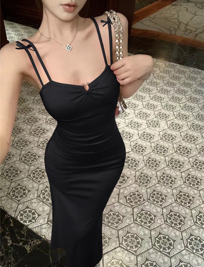 Summer strap dress slim long dress for women