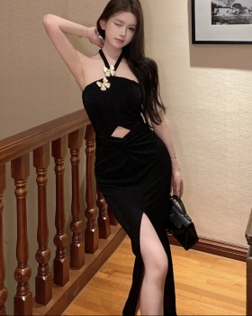 Summer pinched waist slim dress for women