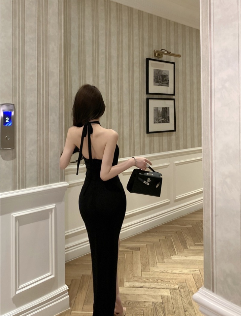 Summer pinched waist slim dress for women
