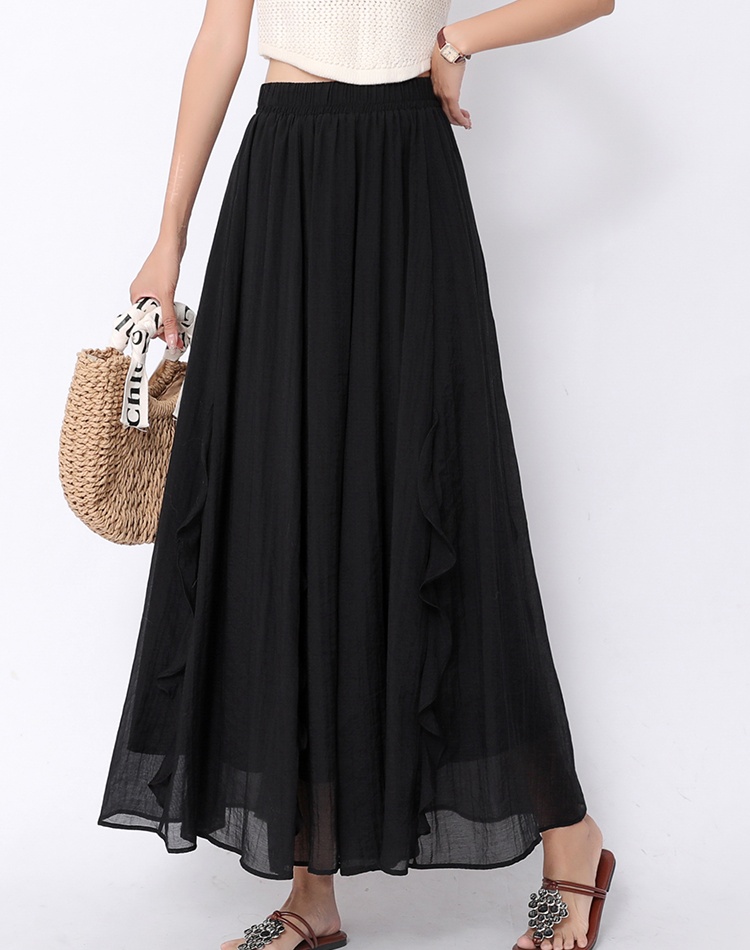 Slim big skirt A-line long irregular summer skirt for women