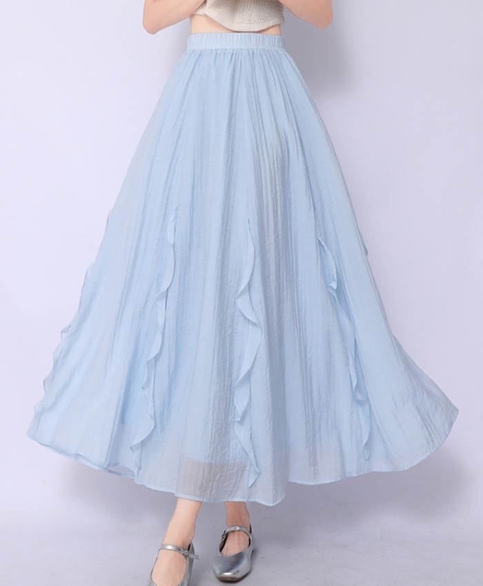 Slim big skirt A-line long irregular summer skirt for women