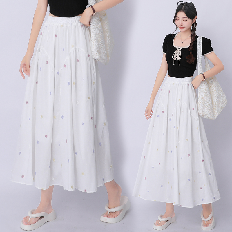 Slim all-match skirt summer Korean style long skirt