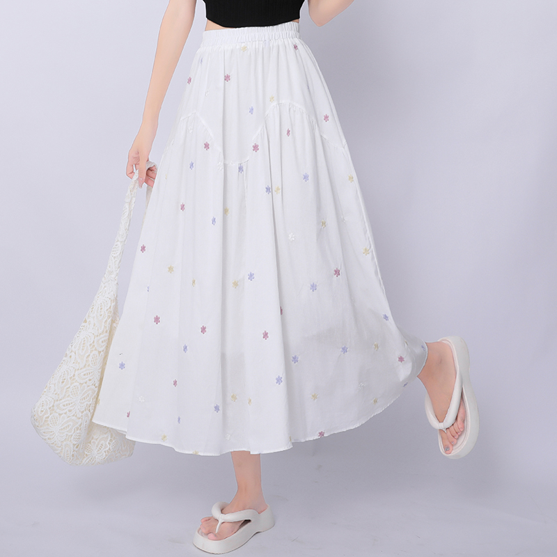 Slim all-match skirt summer Korean style long skirt