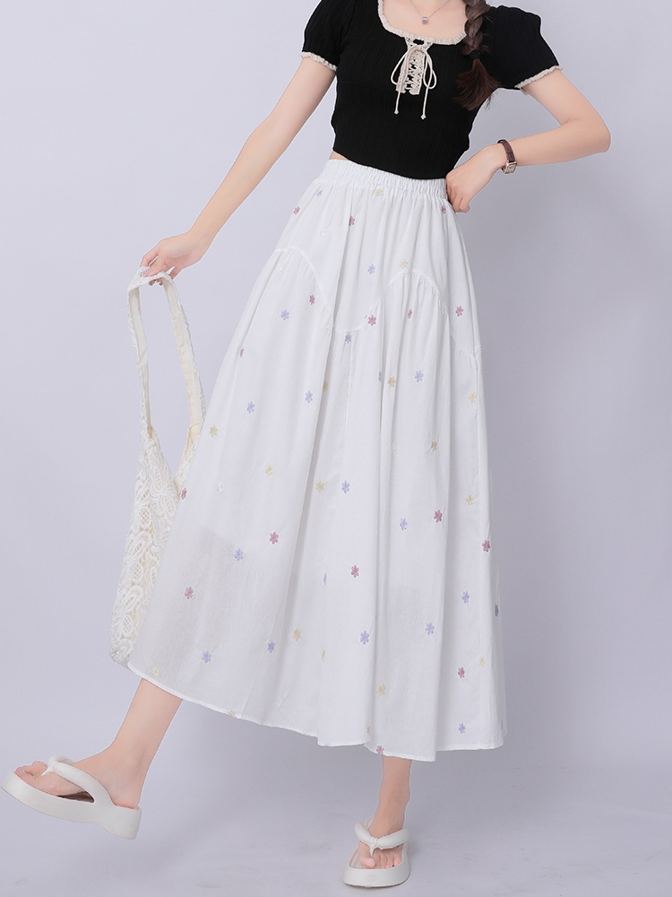 Slim all-match skirt summer Korean style long skirt