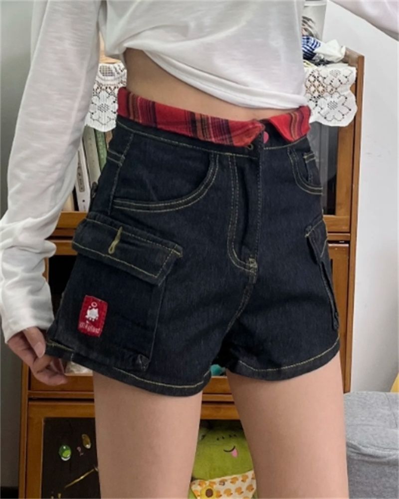 Large yard embroidery shorts personality short jeans for women