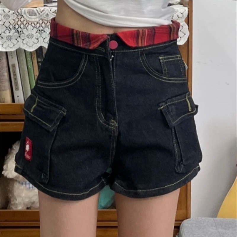 Large yard embroidery shorts personality short jeans for women