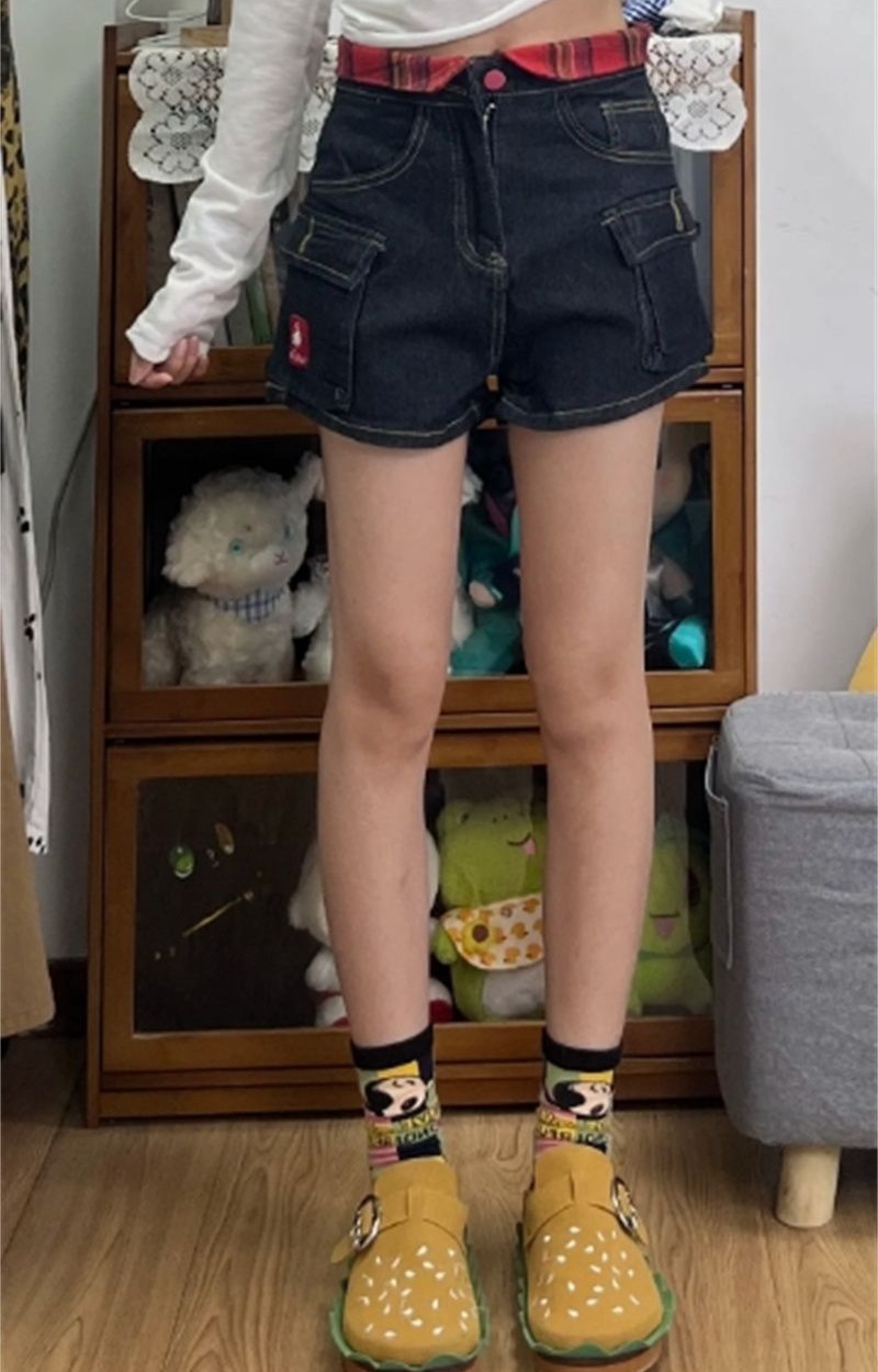 Large yard embroidery shorts personality short jeans for women