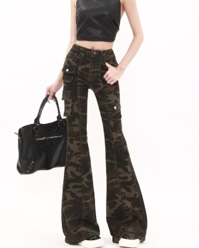 Summer speaker long pants many pocket camouflage work pants