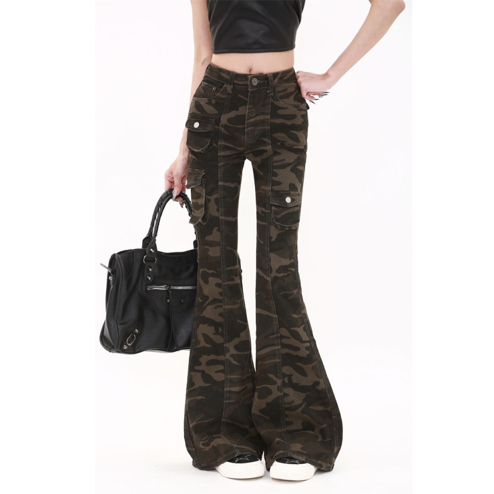Summer speaker long pants many pocket camouflage work pants
