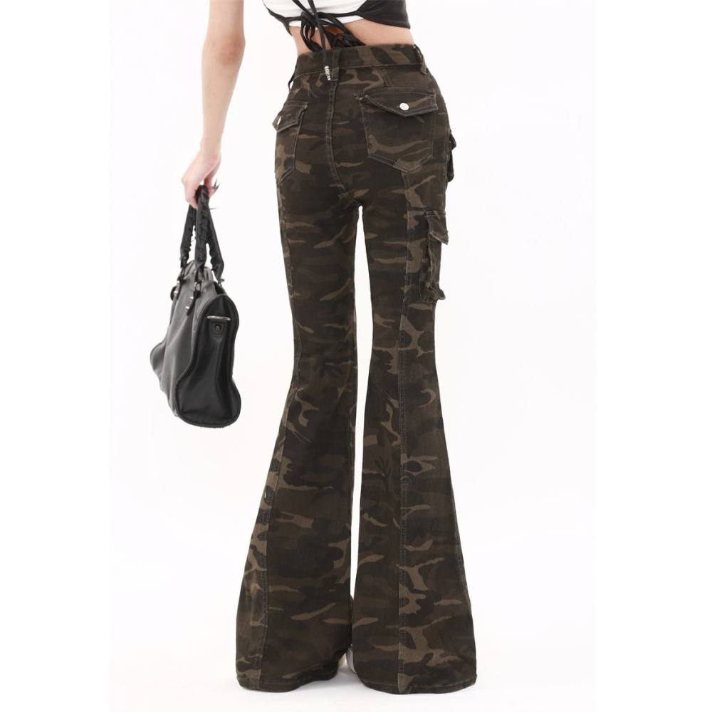 Summer speaker long pants many pocket camouflage work pants